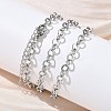 304 Stainless Steel Rolo Chain Necklaces NJEW-Z102-01P-3