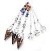 Chakra Jewelry Natural Tiger Eye Cone Dowsing Pendulums G-G771-E04-1
