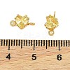 Brass Pave Cubic Zirconia Heart Connector Charms KK-P347-02G-5