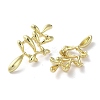 Rack Plating Brass Flower Stud Earrings EJEW-M237-07G-2