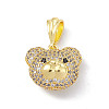 Brass Micro Pave Cubic Zirconia Pendants KK-P224-09G-01-1