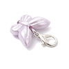 Opaque Acrylic Imitation Pearl Butterfly Pendant Decorations HJEW-JM03919-01-5