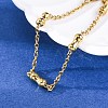 304 Stainless Steel Rolo Chain Bracelets for Women BJEW-C094-09G-2