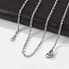 Non-Tarnish 304 Stainless Steel Cable Chain for Necklace LS-STAS-E052-61P-50cm-3