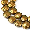 Electroplated Natural Lava Rock Beads Strands G-K388-01D-2