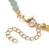 4mm Faceted Round Dyed Natural Agate & Carnelian & Green Aventurine & Aquamarine & Amethyst & Freshwater Pearl Beaded Necklaces NJEW-JN05110-5