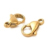 Ion Plating(IP) 304 Stainless Steel Lobster Claw Clasps STAS-AB11-G-01-2