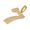 304 Stainless Steel with Rhinestone Big Pendants STAS-Z171-09G-2