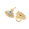 Brass Micro Pave Cubic Zirconia Charms KK-U056-46G-2