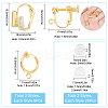 SUNNYCLUE 18Pcs 3 Style Brass Clip-on Earring Findings FIND-SC0003-96G-2