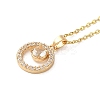 Brass Micro Pave Cubic Zirconia Pendant Necklaces for Women NJEW-E106-15KCG-2