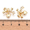 Brass Micro Pave Cubic Zirconia Charms KK-N261-85G-3