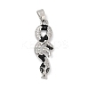 Brass Micro Pave Clear Cubic Zirconia Pendants KK-R221-01P-03-1