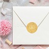 Plastic Self Adhesive Gold Foil Embossed Stickers DIY-WH0575-053-5