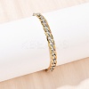 304 Stainless Steel Curb Chain Bracelets for Women BJEW-G757-14GP-3
