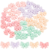 50Pcs 5 Colors Resin Cartoon Bowknot Cabochons FIND-SC0019-58-1