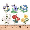 12Pcs 6 Styles Alloy Enamel Pendants ENAM-L054-02G-4
