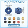200Pcs 10 Colors Natural Lava Rock Dyed Beads G-ME0001-12-2