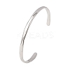304 Stainless Steel Cuff Bangles for Women BJEW-Z146-05P-1
