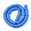 Flat Round Handmade Polymer Clay Beads CLAY-R067-10mm-33-2