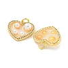 Rack Plating Brass Micro Pave Cubic Zirconia Pendants KK-C059-06G-2