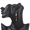 3 Pairs Lampwork Mushroom Dangle Earrings EJEW-JE06714-4