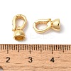 Brass Micro Pave Clear Cubic Zirconia Fold Over Clasps KK-H483-08G-4