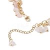 Natural Rose Quartz Chip Beads Bracelets BJEW-JB13155-02-4