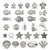 120Pcs 30 Styles Zinc Alloy Beads FIND-HY0004-14-1