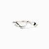 Wave Shaped 925 Sterling Silver Micro Pave Clear Cubic Zirconia Finger Rings FS-WG6021D-02-1