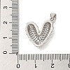 Mother's Day Brass Micro Pave Clear Cubic Zirconia Pendants FIND-Z041-20C-3