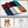 8Pcs 8 Colors 1M Polyester Ruffled Elastic Lace Trim OCOR-NB0001-93B-4