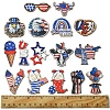 16Pcs 16 Styles Spray Painted Wood Big Pendants WOOD-FS0001-24-5