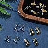 16Pcs 2 Colors 201 Stainless Steel Stud Earring Findings with Hole EJEW-FS0001-19-8
