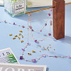 3m Natural Amethyst Chips & ABS Plastic Imitation Pearl Beaded Chains Necklace Making Kits CHC-TA0001-30D-5