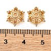 Brass Micro Pave Clear Cubic Zirconia Bead Caps KK-K378-47A-G-2