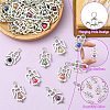 60Pcs 15 Colors Acrylic Pendants PALLOY-CJ00097-3