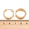 304 Stainless Steel Textured Hoop Earrings EJEW-L307-07G-5