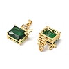 Brass Micro Pave Cubic Zirconia Pendants KK-G533-13G-01-2