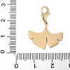 304 Stainless Steel Ginkgo Leaf Pendant Decoration STAS-S165-26G-3