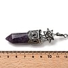 Natural Amethyst Faceted Bullet Pointed Dowsing Pendulums G-B149-14AS-05-3
