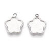 304 Stainless Steel Pendant Cabochon Settings STAS-T065-88P-1