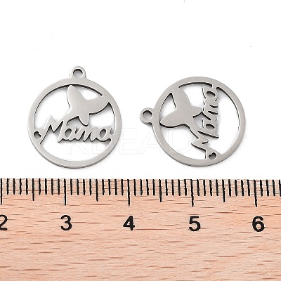Non-Tarnish Mother's Day 201 Stainless Steel Pendants STAS-A090-22P-1