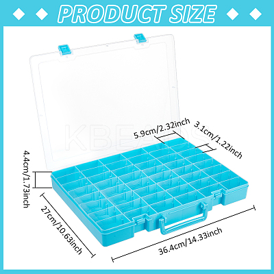 48 Grids Organizer Storage Bead Containers CON-WH0099-78-1