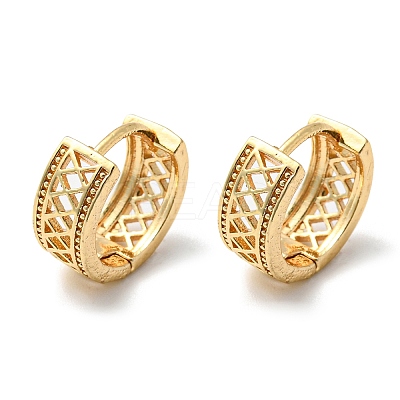 Brass Hollow Hoop Earrings EJEW-M236-01C-G-1