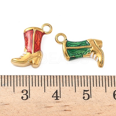 304 Stainless Steel Enamel Pendants STAS-I346-45G-04-1