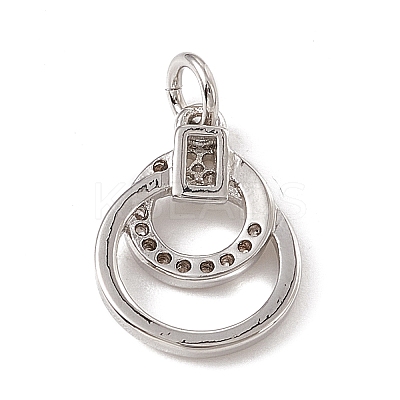Brass Micro Pave Cubic Zirconia Charms ZIRC-F132-79P-1