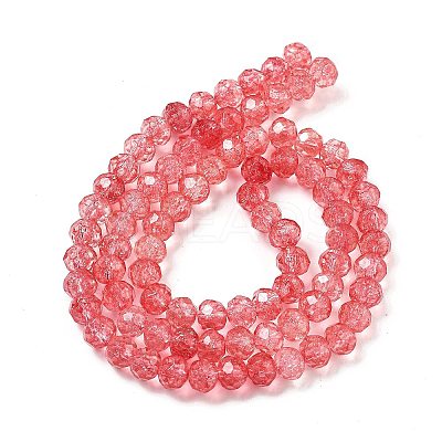 Transparent Crackle Glass Beads Strands CCG-L050-01B-01-1