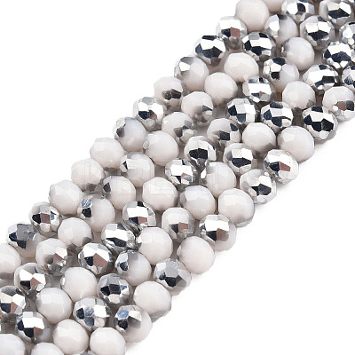 Electroplate Opaque Glass Beads Strands LS-EGLA-A034-P4mm-M20-1