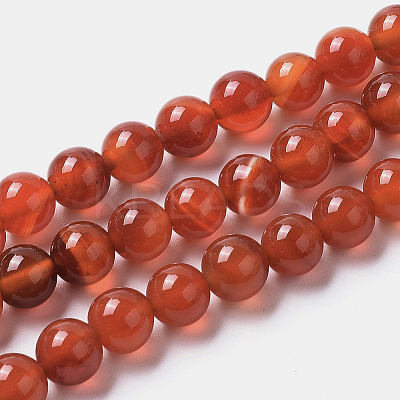 Natural Agate Beads Strands G-I261-B01-8mm-1